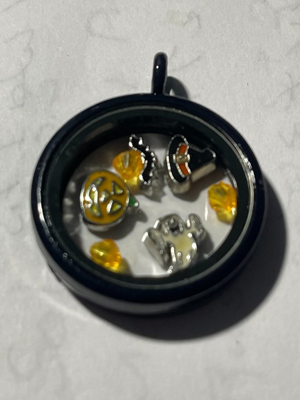 Halloween Bat Memory Locket w/ Chain NEW